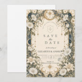 Romantische himmlische Gartenhochzeit Save The Date (Vorne/Hinten)
