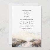 Romantische Hochzeit am Meer Sandweg Sunset Beach Einladung (Vorderseite)