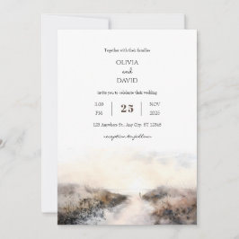 Romantische Hochzeit am Meer Sandweg Sunset Beach Einladung