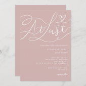 Romantische Hochzeit bei endlich kalligrafischer P Einladung (Vorne/Hinten)