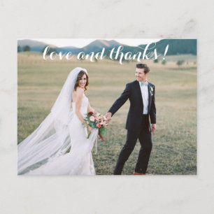 Romantische Hochzeit Danke Postcard Postkarte