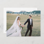 Romantische Hochzeit Danke Postcard Postkarte (Vorne/Hinten)