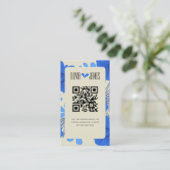 Romantische Hochzeit der Blauen Flora Begleitkarte (Stehend Vorderseite)