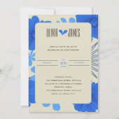 Romantische Hochzeit der Blauen Flora Einladung (Vorderseite)
