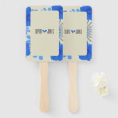 Romantische Hochzeit der Blauen Flora Fächer (Vorne und Hinten)