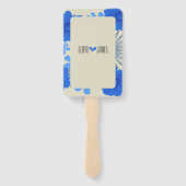 Romantische Hochzeit der Blauen Flora Fächer (Rückseite)