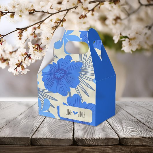 Romantische Hochzeit der Blauen Flora Geschenkschachtel
