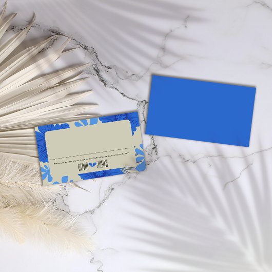 Romantische Hochzeit der Blauen Flora Platzkarte