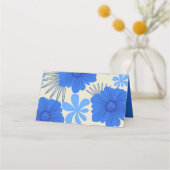 Romantische Hochzeit der Blauen Flora Platzkarte (Rückseite)