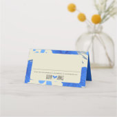Romantische Hochzeit der Blauen Flora Platzkarte (Vorderseite)