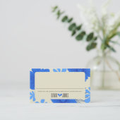 Romantische Hochzeit der Blauen Flora Platzkarte (Stehend Vorderseite)