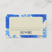 Romantische Hochzeit der Blauen Flora Platzkarte (Vorderseite)