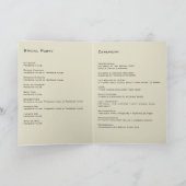 Romantische Hochzeit der Blauen Flora Programm (Innenseite)