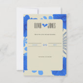 Romantische Hochzeit der Blauen Flora Save The Date (Vorderseite)