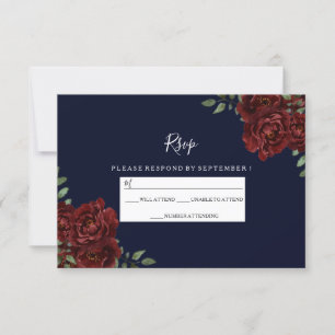 Romantische Hochzeit der Marine und Rote Rose RSVP