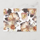 Romantische Hochzeit der modernen Blume Begleitkarte (Rückseite)