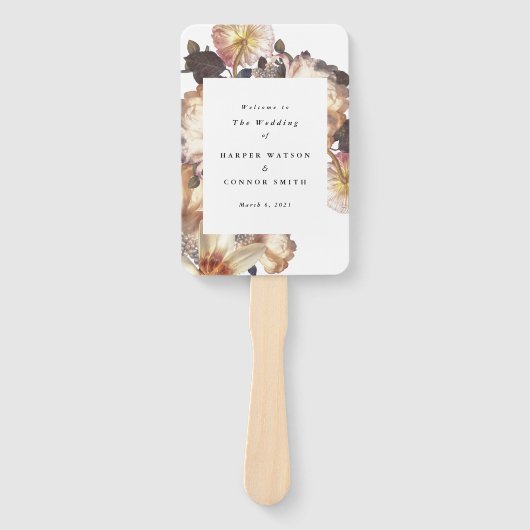 Romantische Hochzeit der modernen Blume Fächer (Vorderseite)