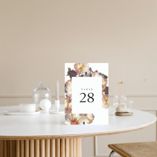 Romantische Hochzeit der modernen Blume Tischnummer