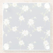 Romantische Hochzeit der Navy Glasuntersetzer (Rückseite)