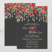 Romantische Hochzeit der Rose Garden Einladung (Vorne/Hinten)