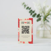 Romantische Hochzeit der Roten Flora Begleitkarte (Stehend Vorderseite)