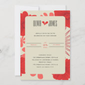 Romantische Hochzeit der Roten Flora Einladung (Vorderseite)