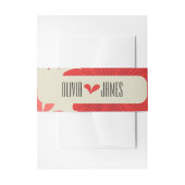 Romantische Hochzeit der Roten Flora Einladungsbanderole (Vorderseite Beispiel)