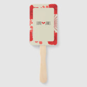 Romantische Hochzeit der Roten Flora Fächer (Rückseite)