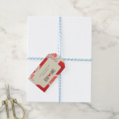 Romantische Hochzeit der Roten Flora Geschenkanhänger (Mit Garn)