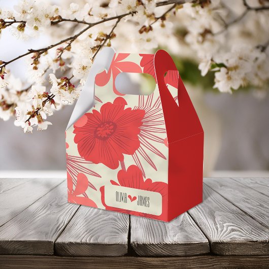 Romantische Hochzeit der Roten Flora Geschenkschachtel