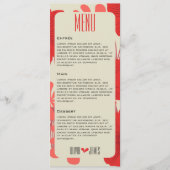 Romantische Hochzeit der Roten Flora Menükarte (Vorderseite)