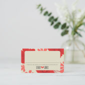 Romantische Hochzeit der Roten Flora Platzkarte (Stehend Vorderseite)