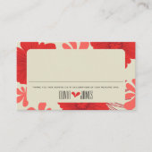 Romantische Hochzeit der Roten Flora Platzkarte (Vorderseite)