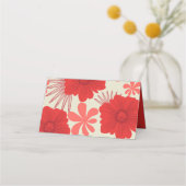 Romantische Hochzeit der Roten Flora Platzkarte (Rückseite)