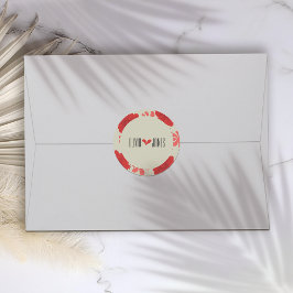 Romantische Hochzeit der Roten Flora Runder Aufkleber