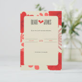Romantische Hochzeit der Roten Flora Save The Date (Stehend Vorderseite)
