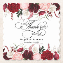 Romantische Hochzeit der Wasserfarbe Burgund