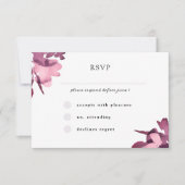Romantische Hochzeit der Wasserfarben RSVP Karte (Vorderseite)
