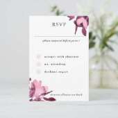 Romantische Hochzeit der Wasserfarben RSVP Karte (Stehend Vorderseite)