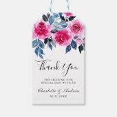 Romantische Hochzeit der Wasserfarben - Vielen Dan Geschenkanhänger (Vorderseite)