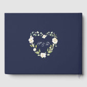 Romantische Hochzeit der weißen Blume Gästebuch (Rückseite)