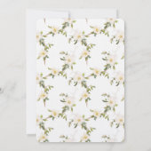 Romantische Hochzeit der Weißen Flora Einladung (Rückseite)