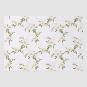 Romantische Hochzeit der Weißen Flora Seidenpapier
