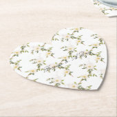 Romantische Hochzeit der Weißen Flora Untersetzer (angewinkelt)