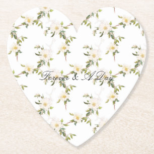 Romantische Hochzeit der Weißen Flora Untersetzer