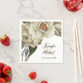 Romantische Hochzeit der weißen Zwerge Serviette (Beispiel)