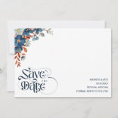 Romantische Hochzeit des Blumenstraums Foto Save The Date (Rückseite)