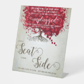 Romantische Hochzeit des Roten Herzens Sockelschild (Vorderseite)