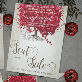 Romantische Hochzeit des Roten Herzens Sockelschild