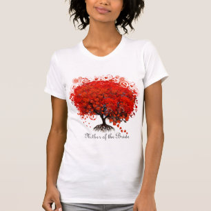 Romantische Hochzeit des Roten Herzens T-Shirt
